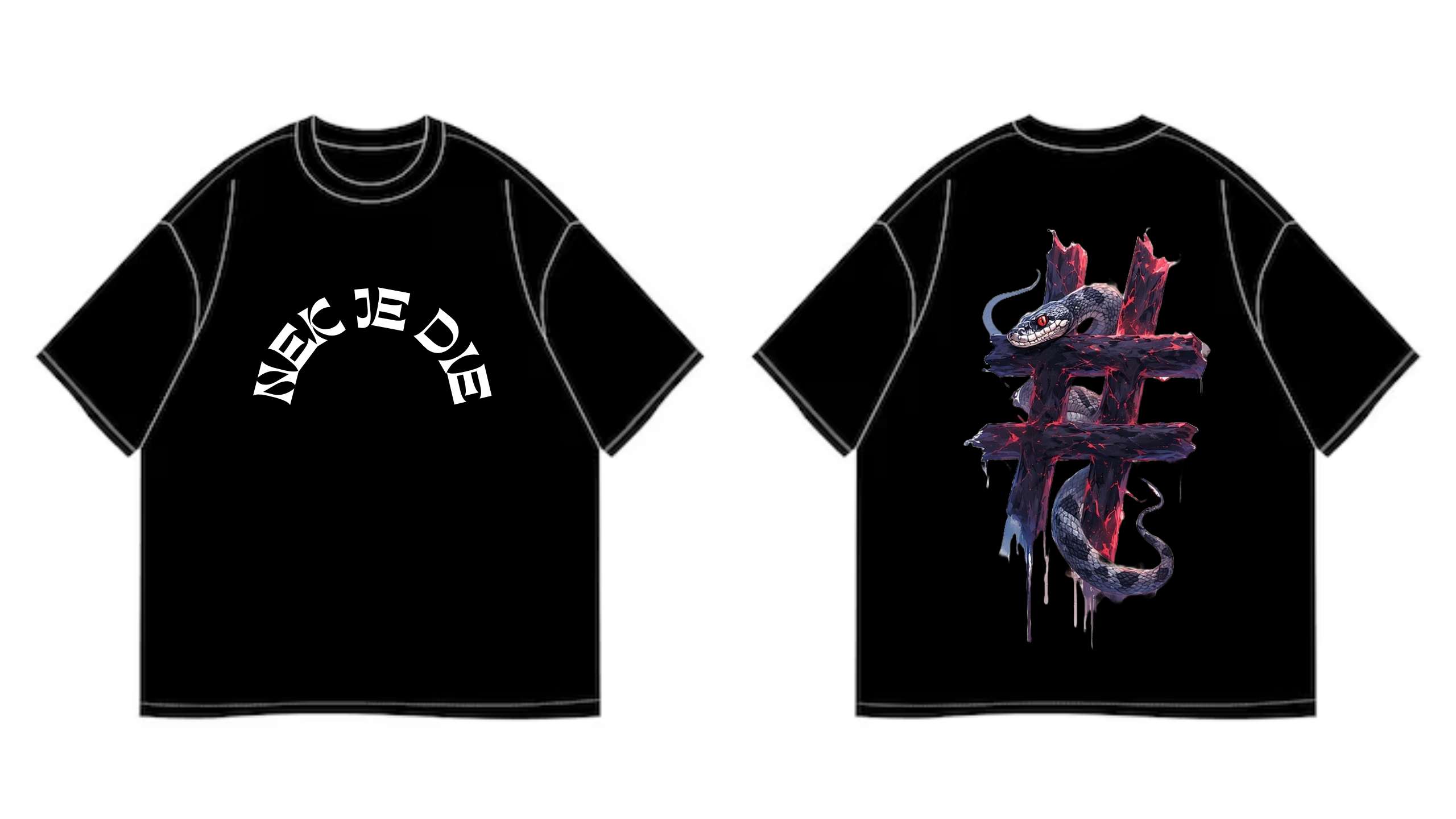 Nek Je Die oversized T -shirt